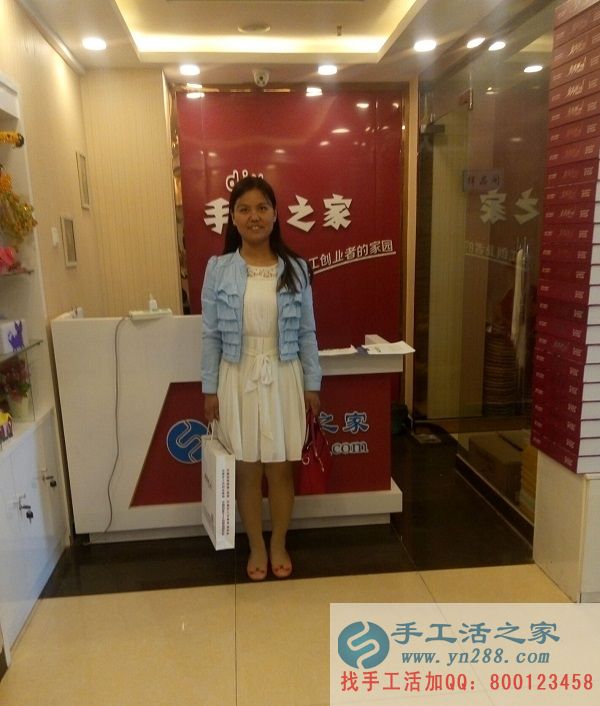 手工愛好者的福音！河南濟源程女士來手工活之家考察找到珠繡手工活(圖1)