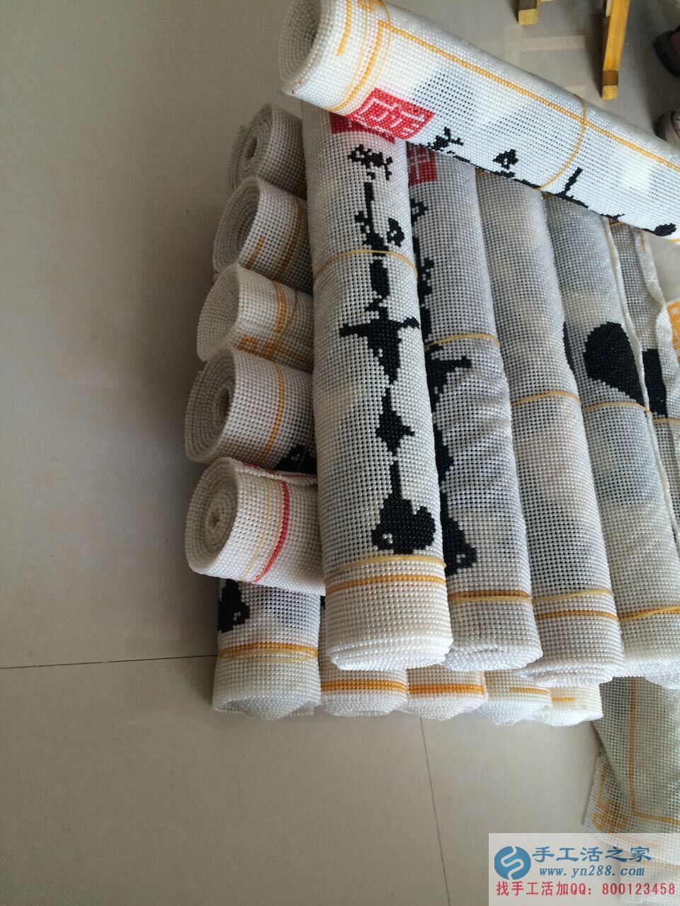 安徽淮海蔡先生節(jié)假期間來手工活之家考察串珠繡項目，在家做手工活賺錢