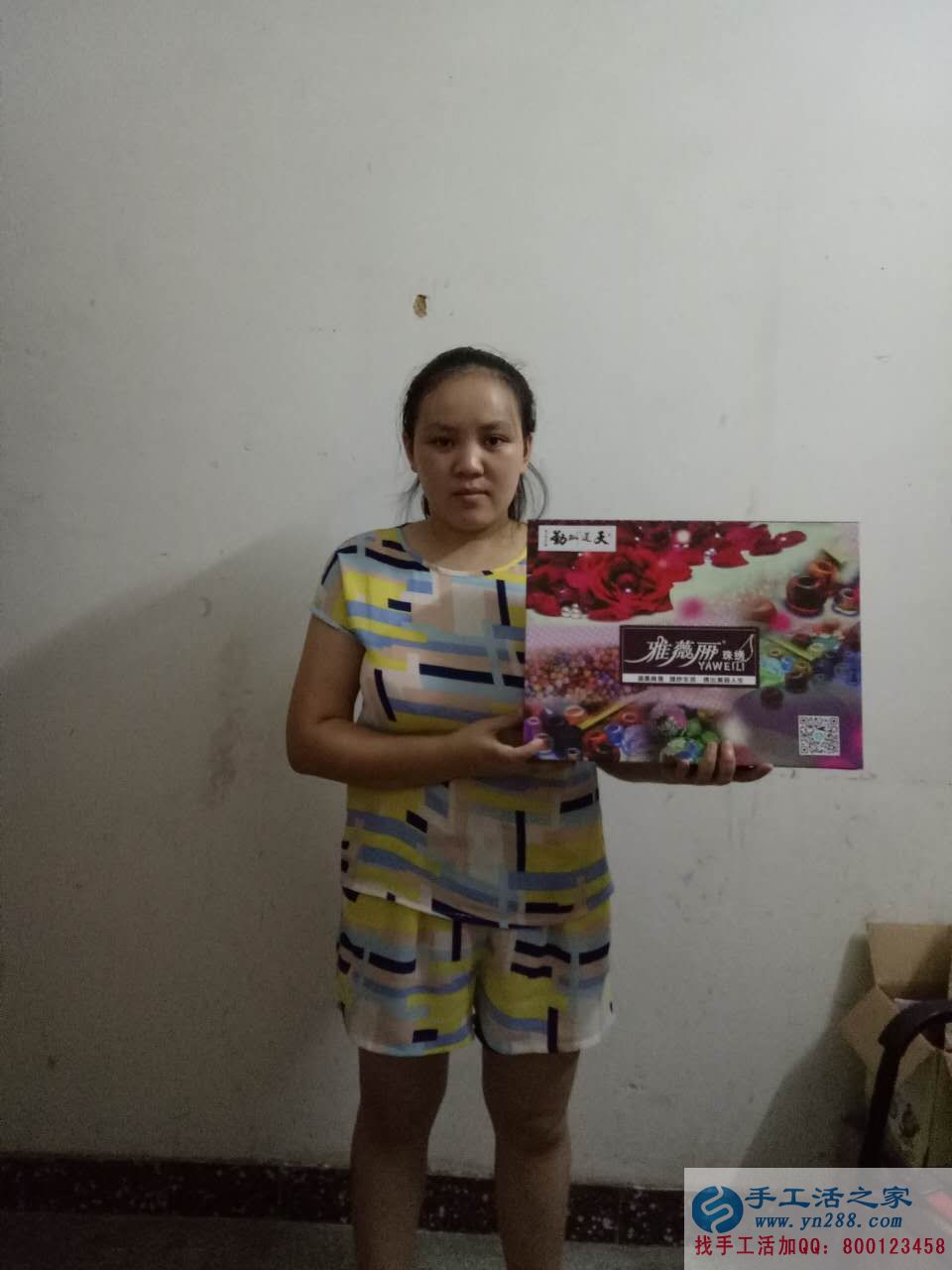 廣州深圳黃女士在家做手工活彩珠繡兼職，不收押金正規(guī)外發(fā)加工廠家