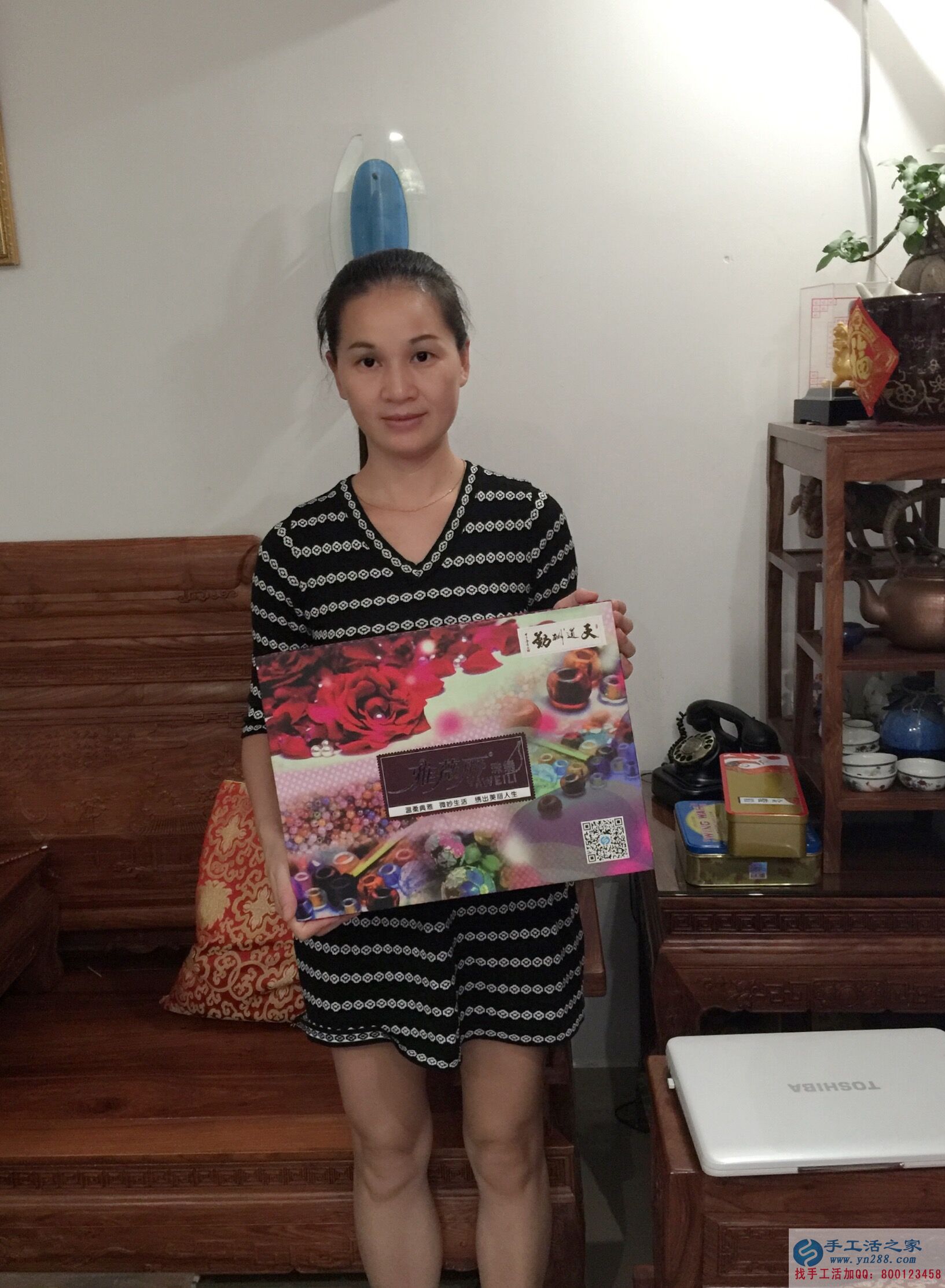 免費(fèi)領(lǐng)料回家做手工活，廣東深圳林女士在家做手工活賺錢
