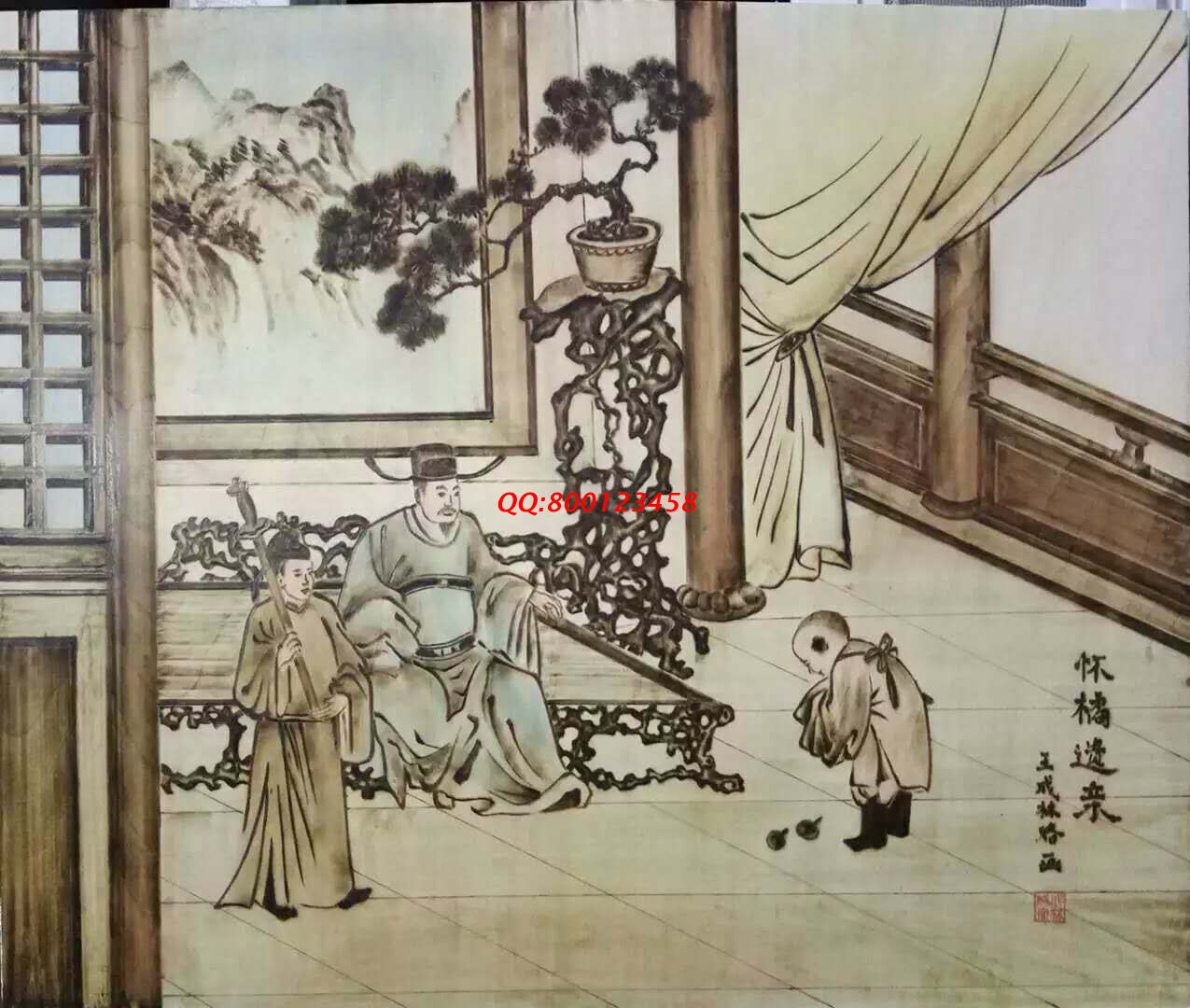 【民間手工藝品推介】邱縣傳統(tǒng)純手工烙畫，《二十四孝系列》預約定制，尺寸46*39cm