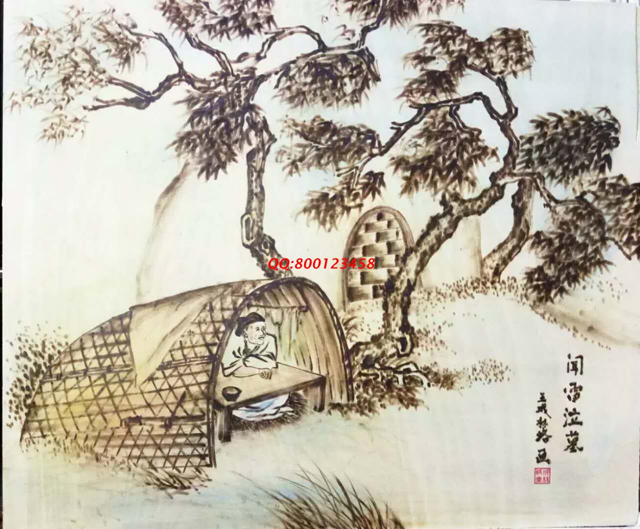 【民間手工藝品推介】邱縣傳統(tǒng)純手工烙畫，《二十四孝系列》預約定制，尺寸46*39cm