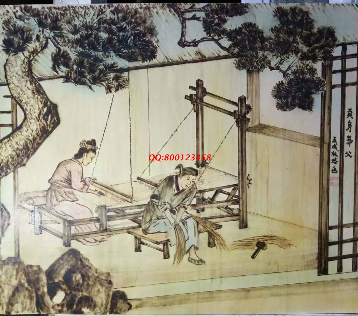 【民間手工藝品推介】邱縣傳統(tǒng)純手工烙畫，《二十四孝系列》預約定制，尺寸46*39cm