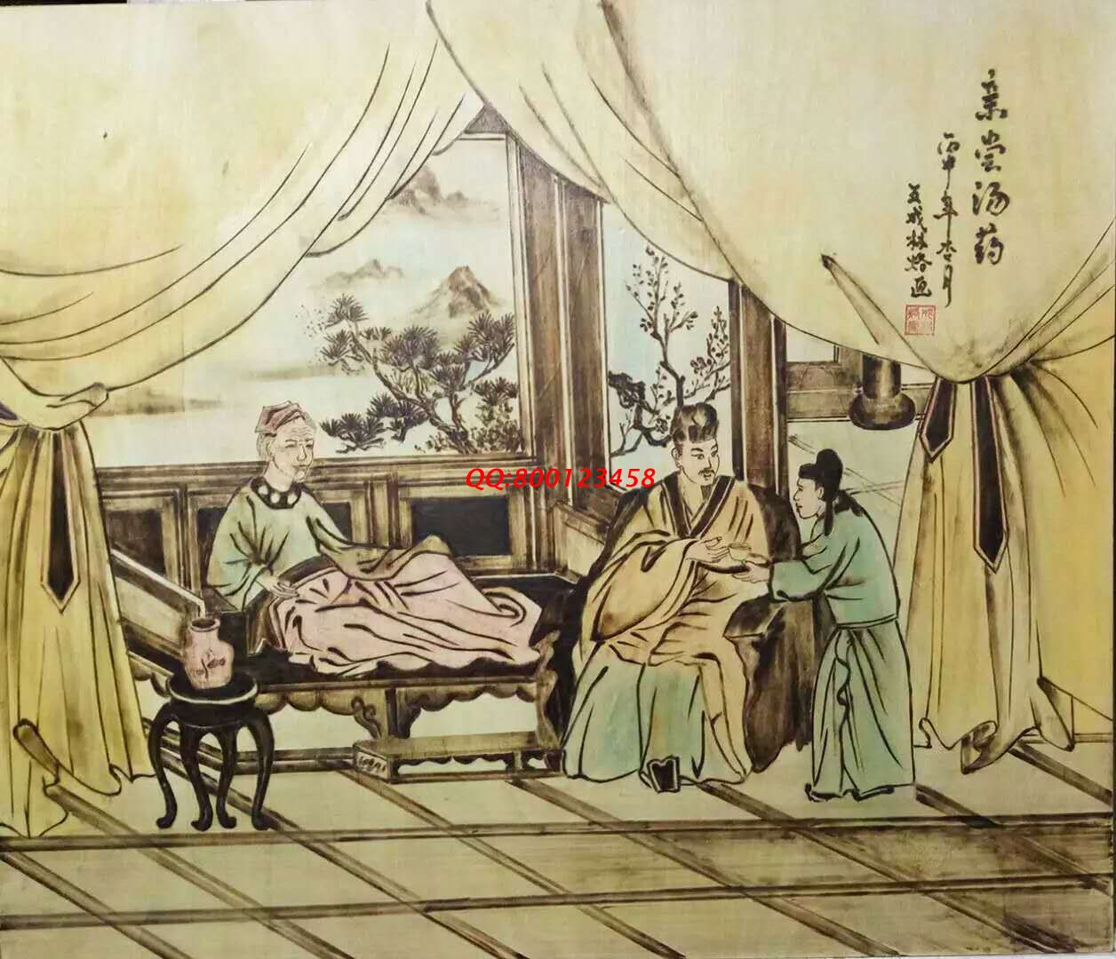 【民間手工藝品推介】邱縣傳統(tǒng)純手工烙畫，《二十四孝系列》預約定制，尺寸46*39cm