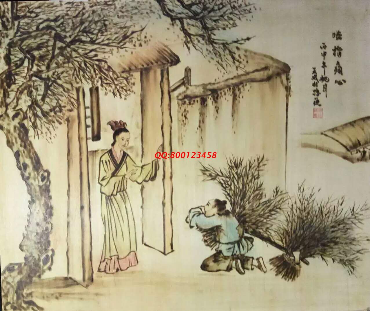 【民間手工藝品推介】邱縣傳統(tǒng)純手工烙畫，《二十四孝系列》預約定制，尺寸46*39cm