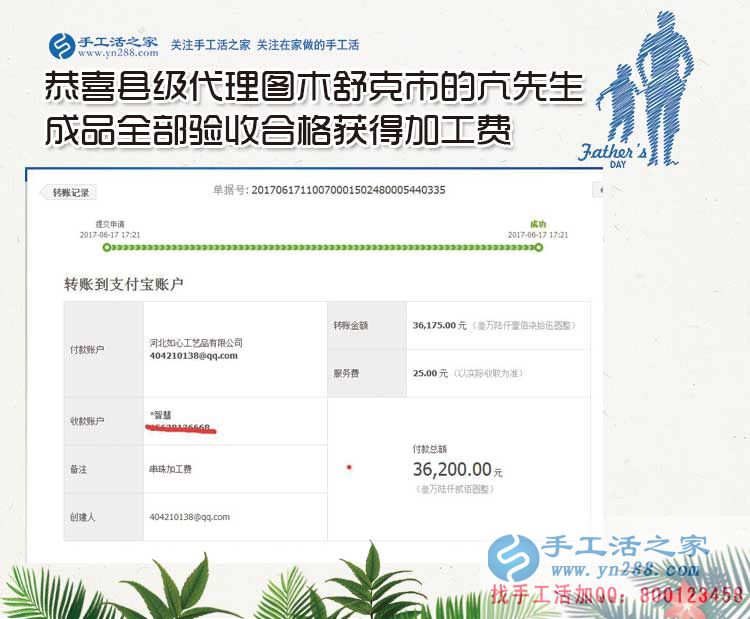  16326元到36200元只用了十四天，代理亢先生是怎樣做珠繡手工活外發(fā)加工創(chuàng)業(yè)賺錢？
