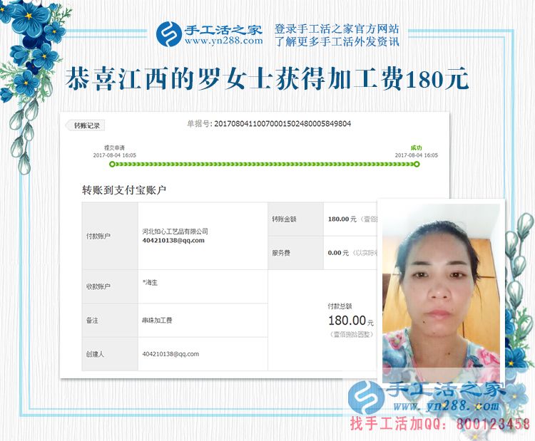 重質(zhì)量，負責(zé)任是我的人生準則！江西羅女士下班后做手工活兼職賺錢(圖1)