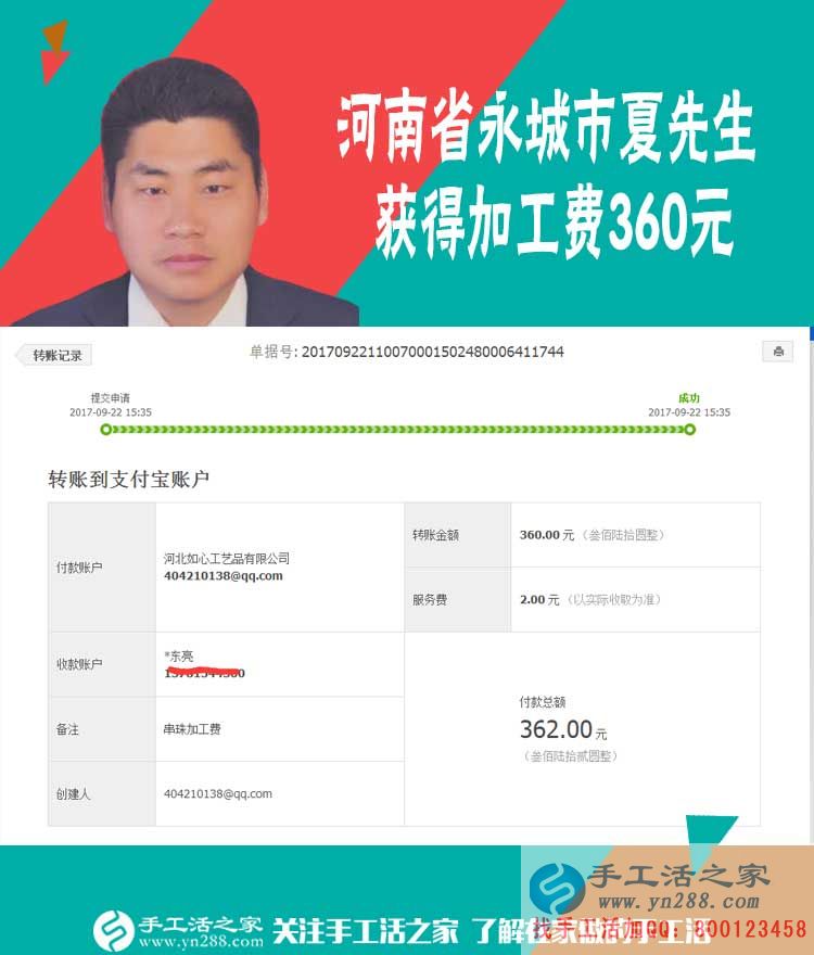 先從個(gè)人加工做起，再到組織人加工，河南永城夏先生下定決心要好好做手工活事業(yè)(圖1)