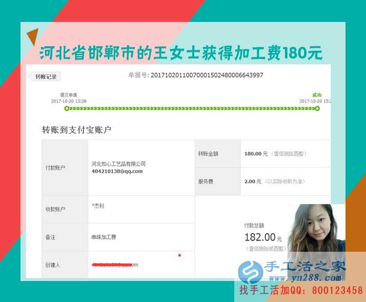 業(yè)務(wù)經(jīng)理的意外收獲，河北邯鄲美女王女士招商不成卻做起了手工活兼職賺錢(圖1)