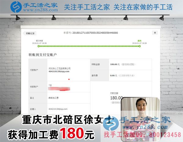 用自己掙得錢購(gòu)物，重慶徐女士在丈夫支持下開始做珠繡手工活掙錢(圖1)