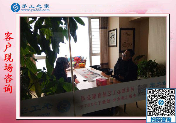 11月17日，在家手工活，賺錢的手工活就是彩珠繡串珠外發(fā)手工活，手工之家接待考察加工客戶剪影