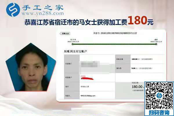 人沒有不想掙錢的，江蘇宿遷家庭婦女馬女士堅(jiān)持做手工活賺錢