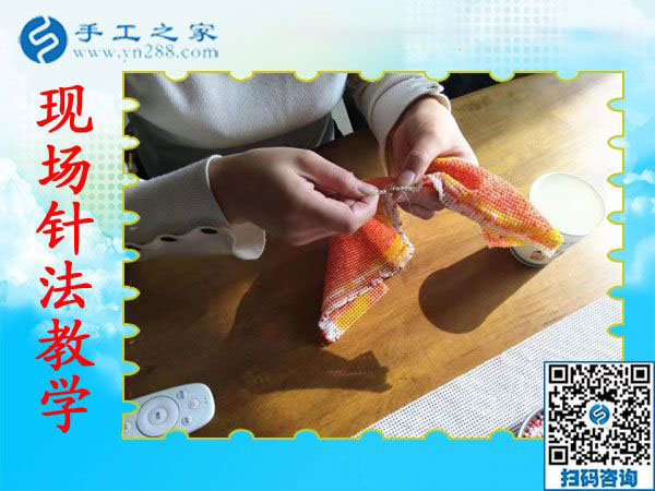 出租車(chē)司機(jī)的免押金手工活，河北保定黃先生做珠繡又掙420元