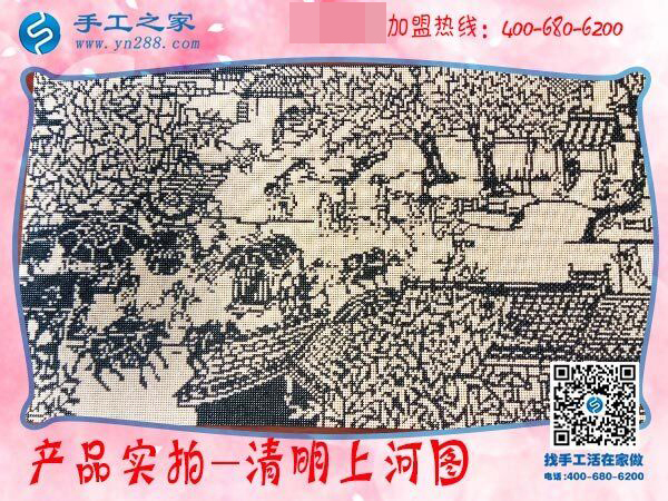 在家制作手工活，看邯鄲魏縣一個大男人如何串出絕美珠繡(圖1)