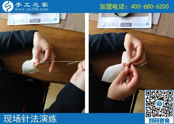 3月17日，想接正規(guī)廠家的手工活就選這里的珠繡免押金手工活，手工之家接待考察加工客戶剪影
