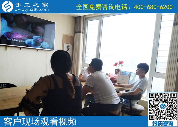 6月2日，正規(guī)供料的手工活，大家都選擇這里的珠繡，手工之家接待考察加工客戶剪影