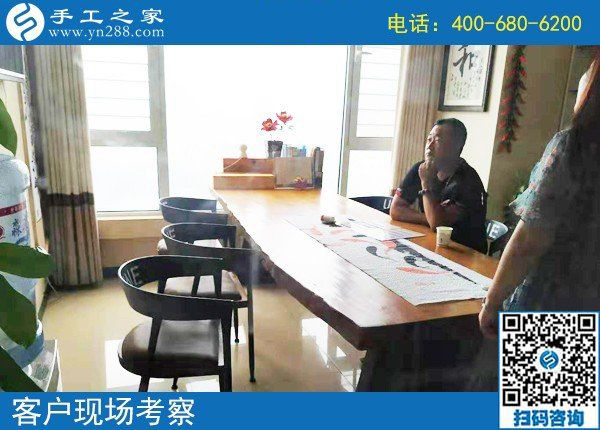 8月5日，把手工活帶回家做，外發(fā)手工活勵志珠珠繡是個好選擇，手工之家接待考察加工客戶剪影