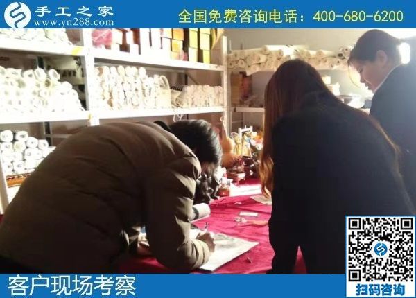 12月10日，手工加工活外加工，拿回家做的手工活就是珠繡手工，手工之家接待考察加工客戶剪影