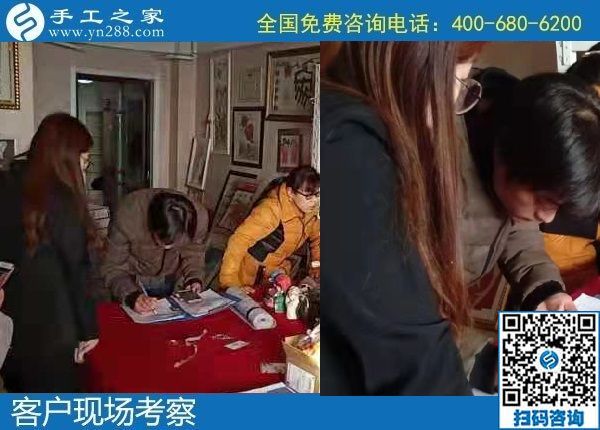 12月10日，手工加工活外加工，拿回家做的手工活就是珠繡手工，手工之家接待考察加工客戶剪影