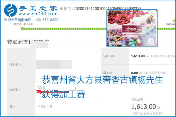 勵(lì)志珠珠繡手工活加盟項(xiàng)目加工費(fèi)怎樣結(jié)算？收入好嗎？