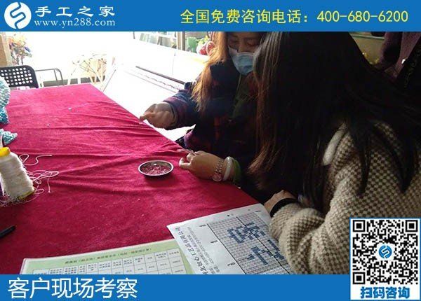 4月3日，代理手工活加工項目、真實可靠的外發(fā)手工活就選這里，手工之家接待考察加工客戶剪影