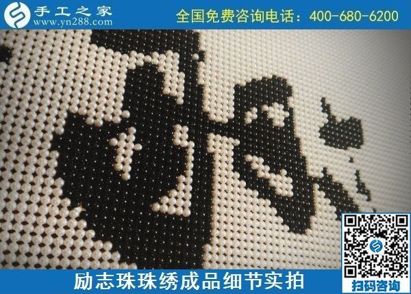 9月15日，想在家做手工活掙錢，越來(lái)越多的人選擇這個(gè)可以寄到家做的手工活，勵(lì)志珠珠繡成品細(xì)節(jié)實(shí)拍