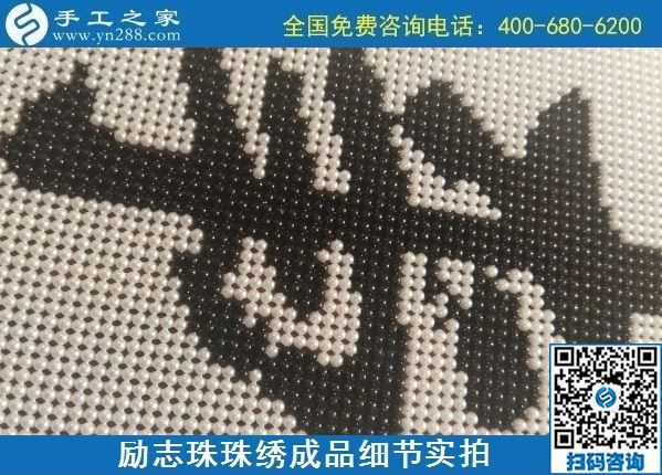 9月15日，想在家做手工活掙錢，越來(lái)越多的人選擇這個(gè)可以寄到家做的手工活，勵(lì)志珠珠繡成品細(xì)節(jié)實(shí)拍