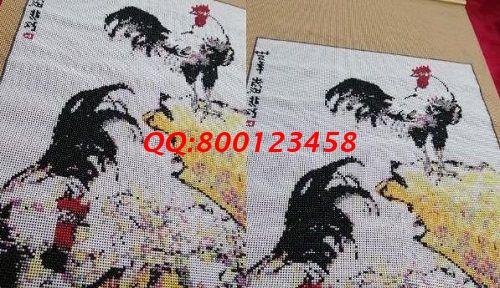 3月6日，手工活拿回家做，在家做手工活，選手工之家的珠繡手工串珠，圖為勵志珠珠繡成品細(xì)節(jié)實(shí)拍