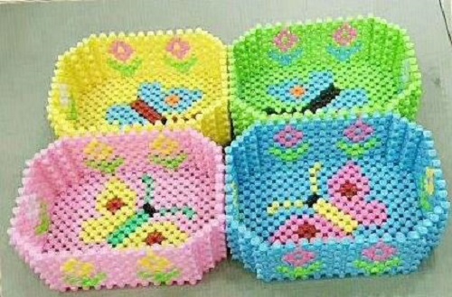 3月16日，代加工手工活，耐心點，你我都能做好手工之家的珠繡串珠外發(fā)手工活，圖為勵志珠珠繡串珠成品（果盤）實拍