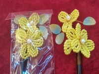 9月30日，拿回家做的手工副業(yè)創(chuàng)業(yè)，手工活可帶回家，做手工傳承官，居家靈活就業(yè)、輕資產(chǎn)創(chuàng)業(yè)，手工之家努力讓大家多掙錢，圖為串珠米珠繡手工產(chǎn)品剪影