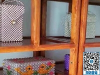 成品高大上的勵志珠珠繡，外發(fā)手工活的材料一樣干凈環(huán)保