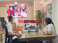 7月16日，正規(guī)供料的手工活，拿回家做的手工活就選勵(lì)志珠珠繡，手工之家接待考察加工客戶剪影